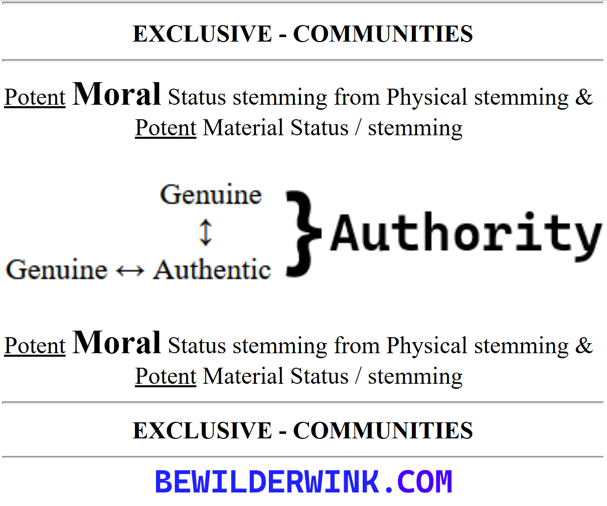 Exclusive - Communities
